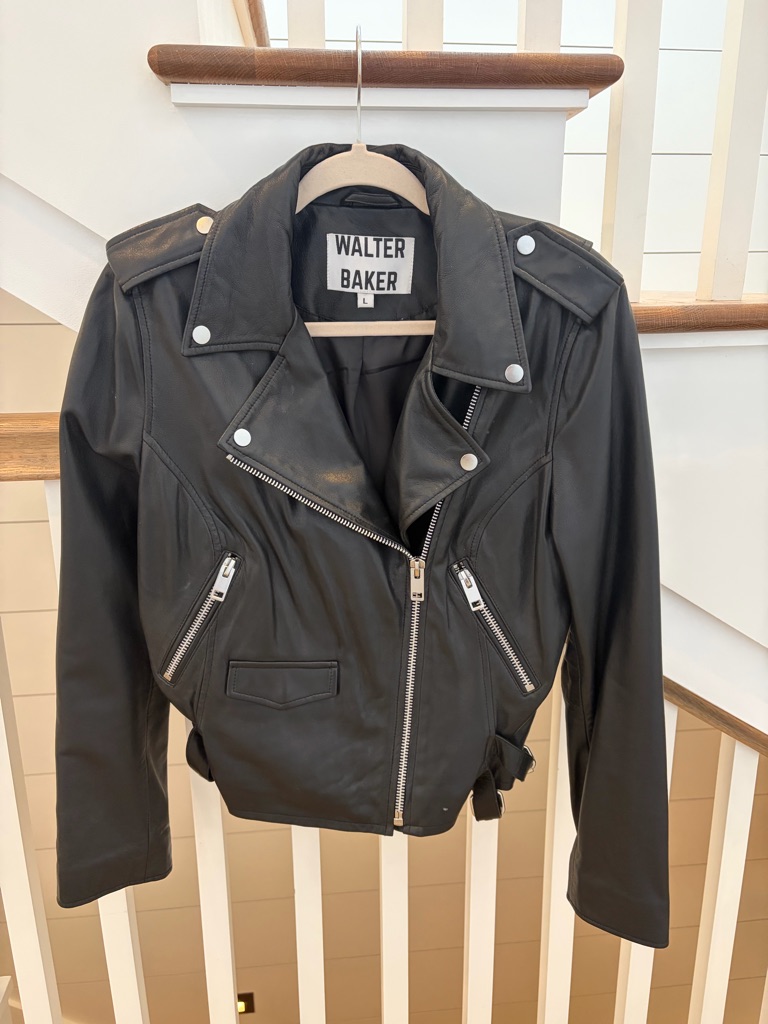 Walter Baker Black Leather Asymmetrical Moto Jacket